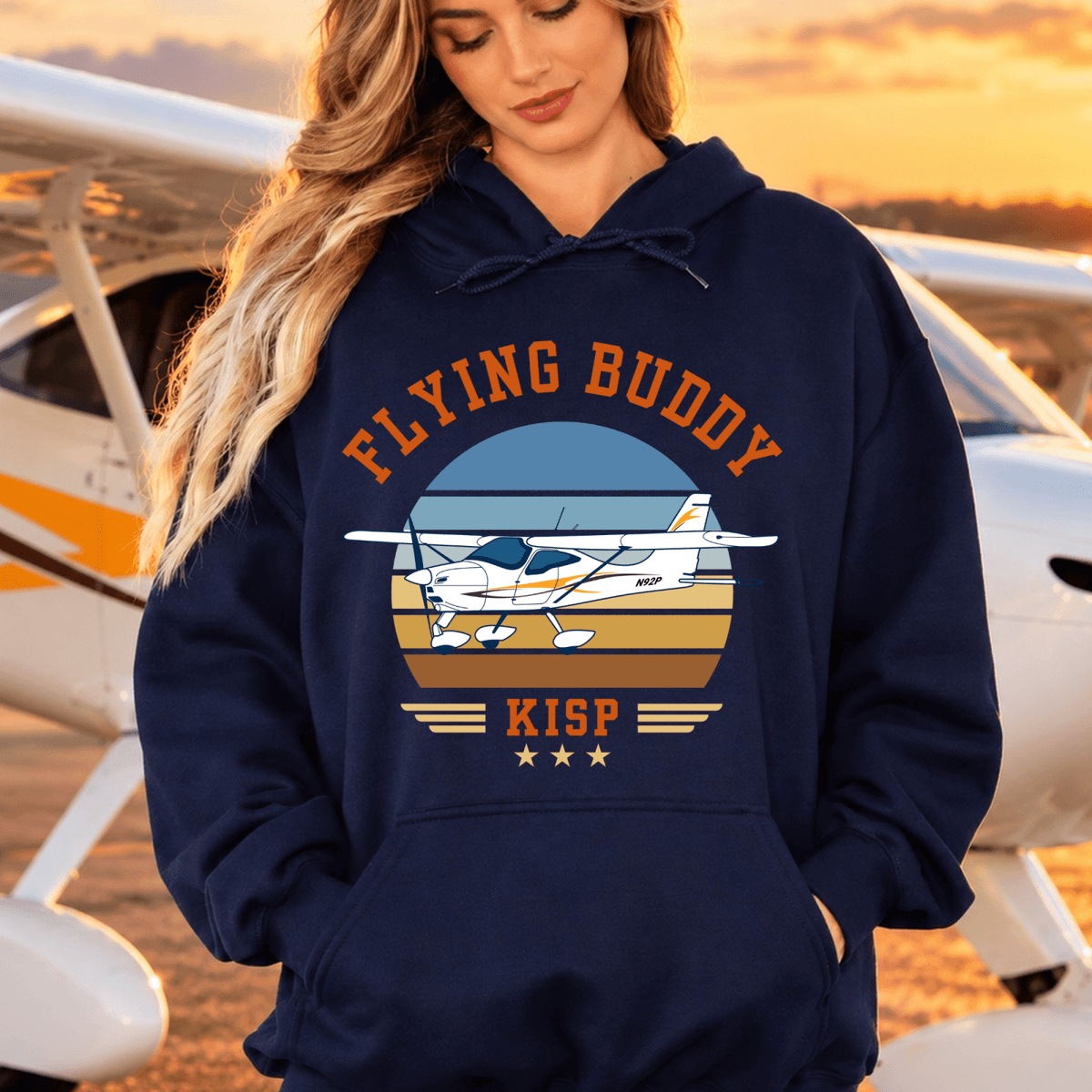 Personalized Flying Buddy Pilot Sweatshirt