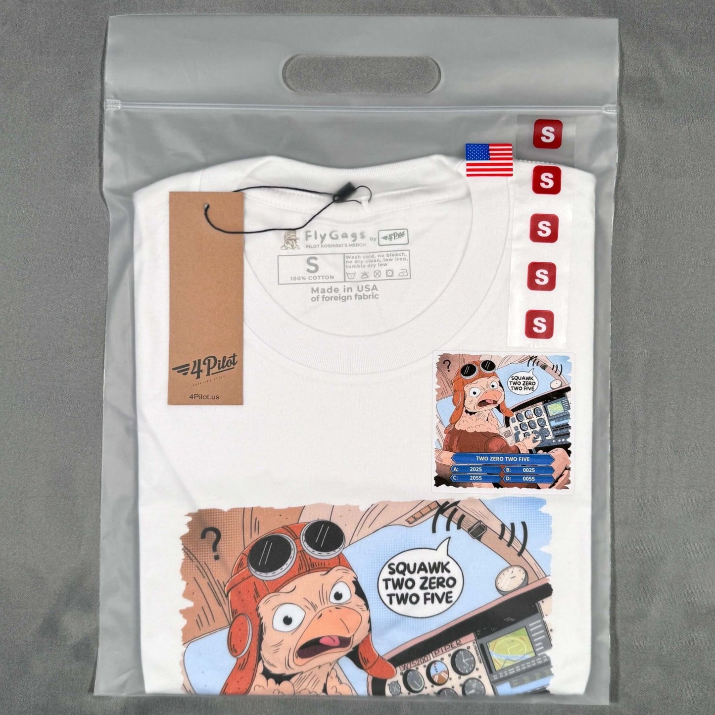 SQUAWK 2025 (Ver. 2) PREMIUM TEE PILOT COMICS