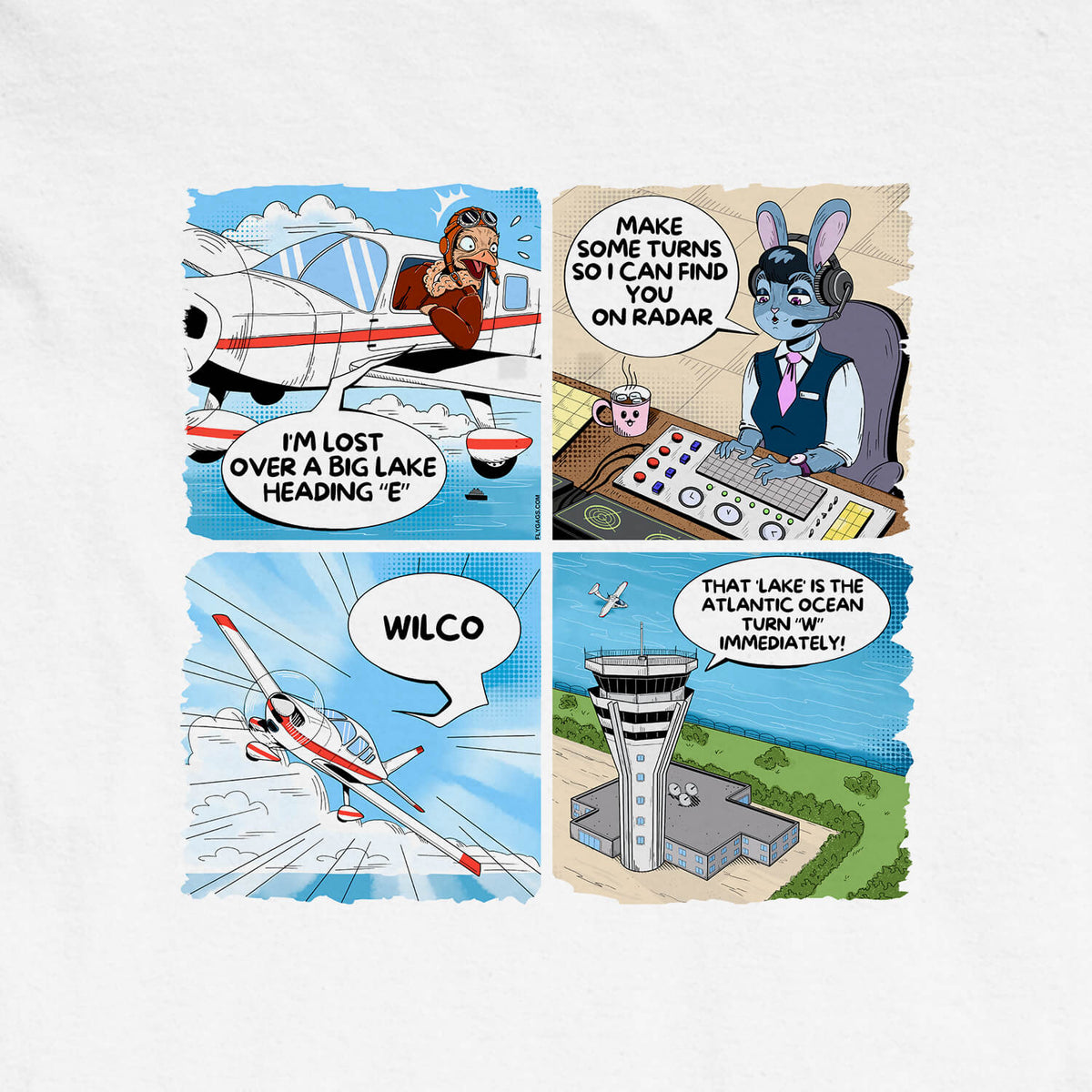 That Lake Is the Ocean V2 aviation comic artwork