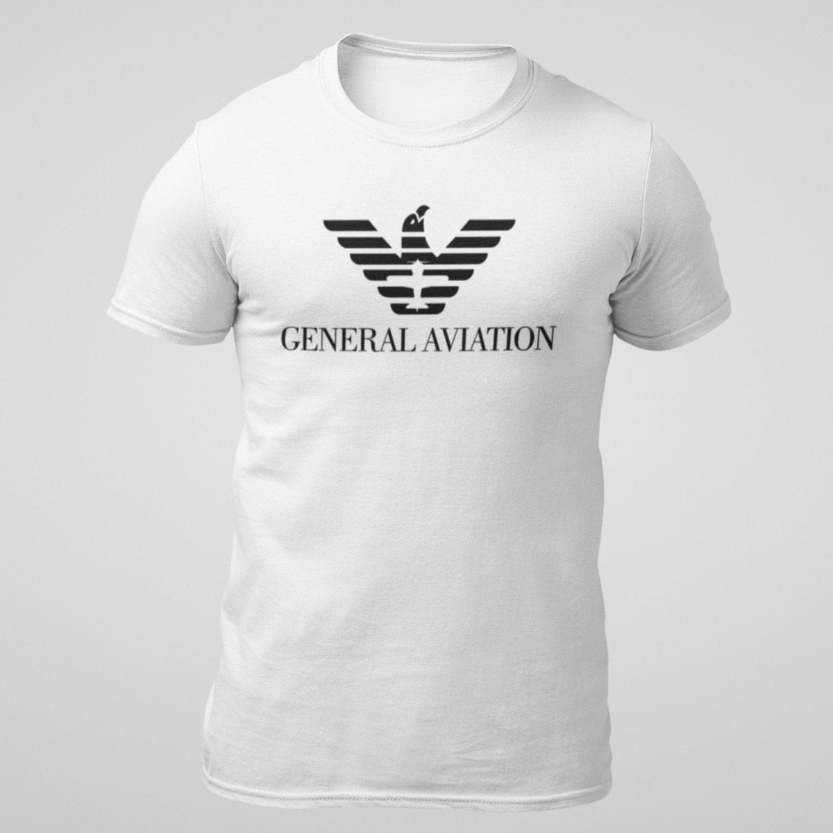 White General Aviation logo parody T-shirt