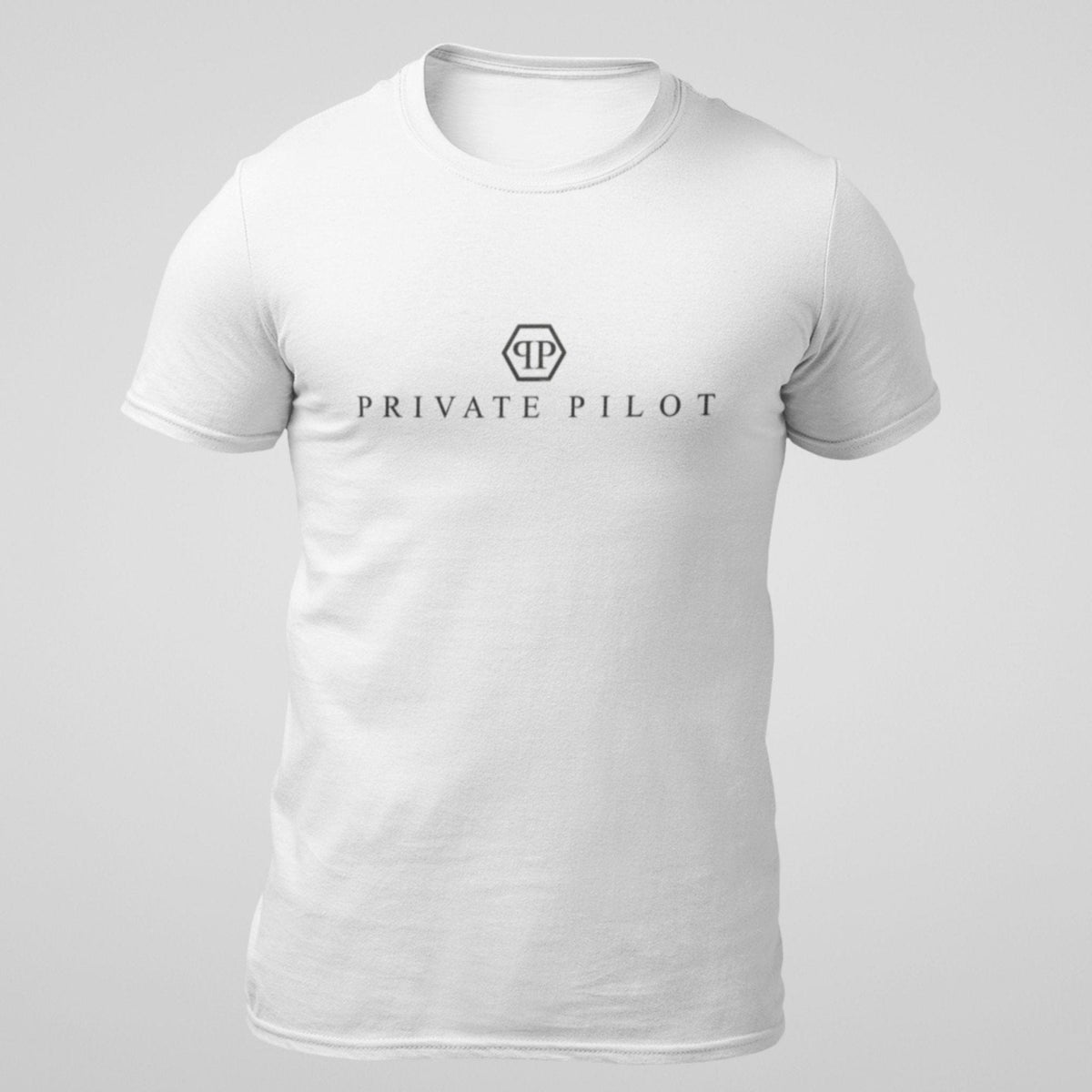 White Private Pilot logo parody T-shirt