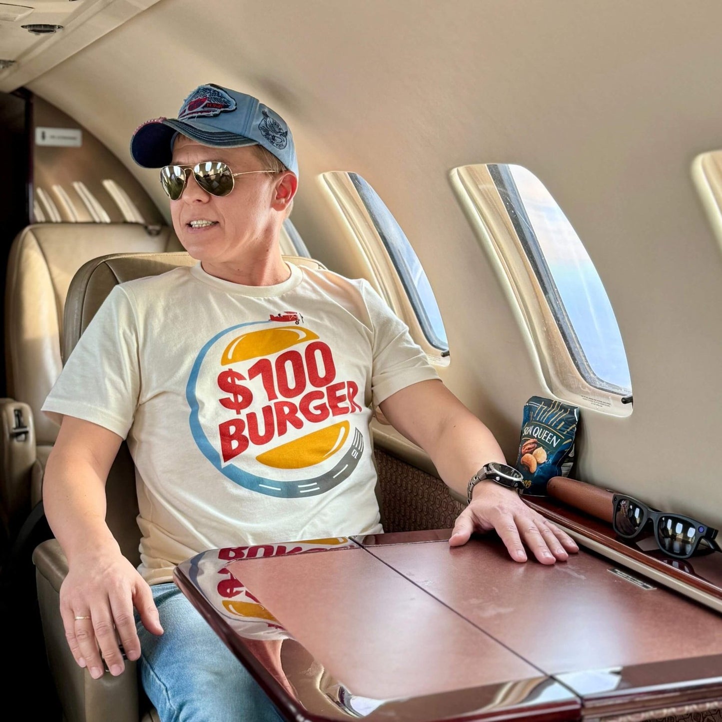 $100 BURGER PREMIUM TEE THE PARODY HANGAR