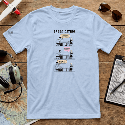 Funny Pilot Shirt – Speed Dating Boeing or Airbus Aviation Humor Tee | Airline Pilot Gift