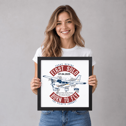 Custom First Solo Flight Print