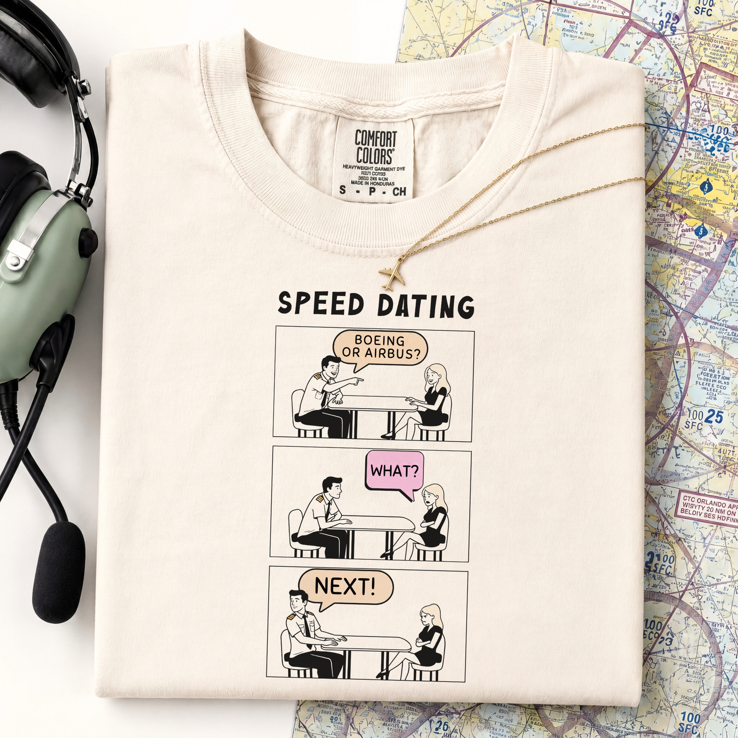 Funny Pilot Shirt – Speed Dating Boeing or Airbus Aviation Humor Tee | Airline Pilot Gift