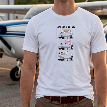 Funny Pilot Shirt – Piper or Cessna Aviation Humor Tee (Adult Unisex + Women's Fit)