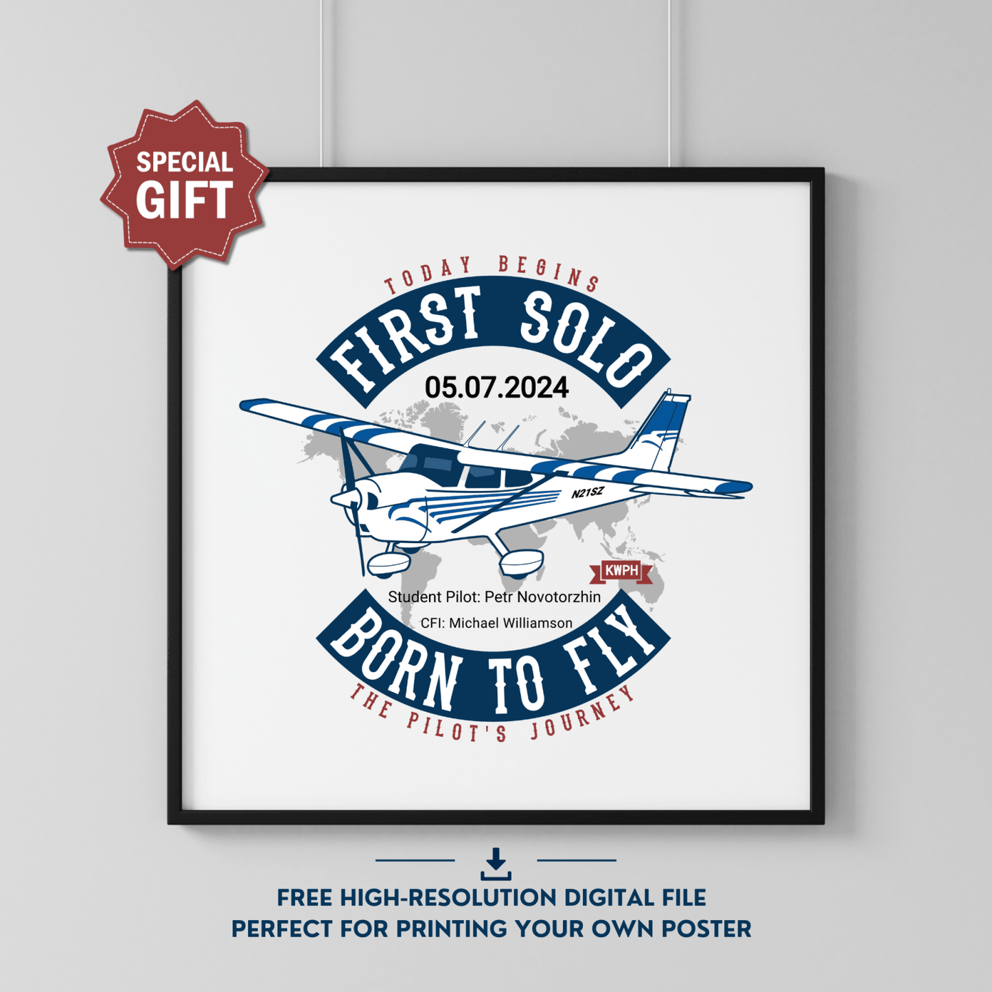 First Solo Pilot Tee (Personalized)