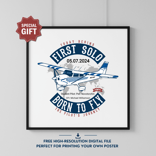 First Solo Pilot Tee (Personalized)