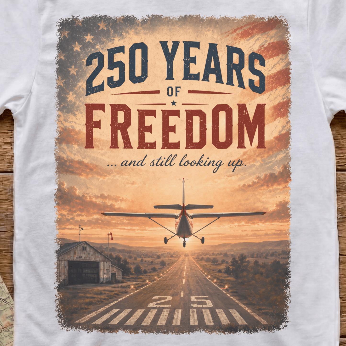 250th Anniversary Shirt | Freedom Aviation Tee | Patriotic Pilot Gift (250 Years)