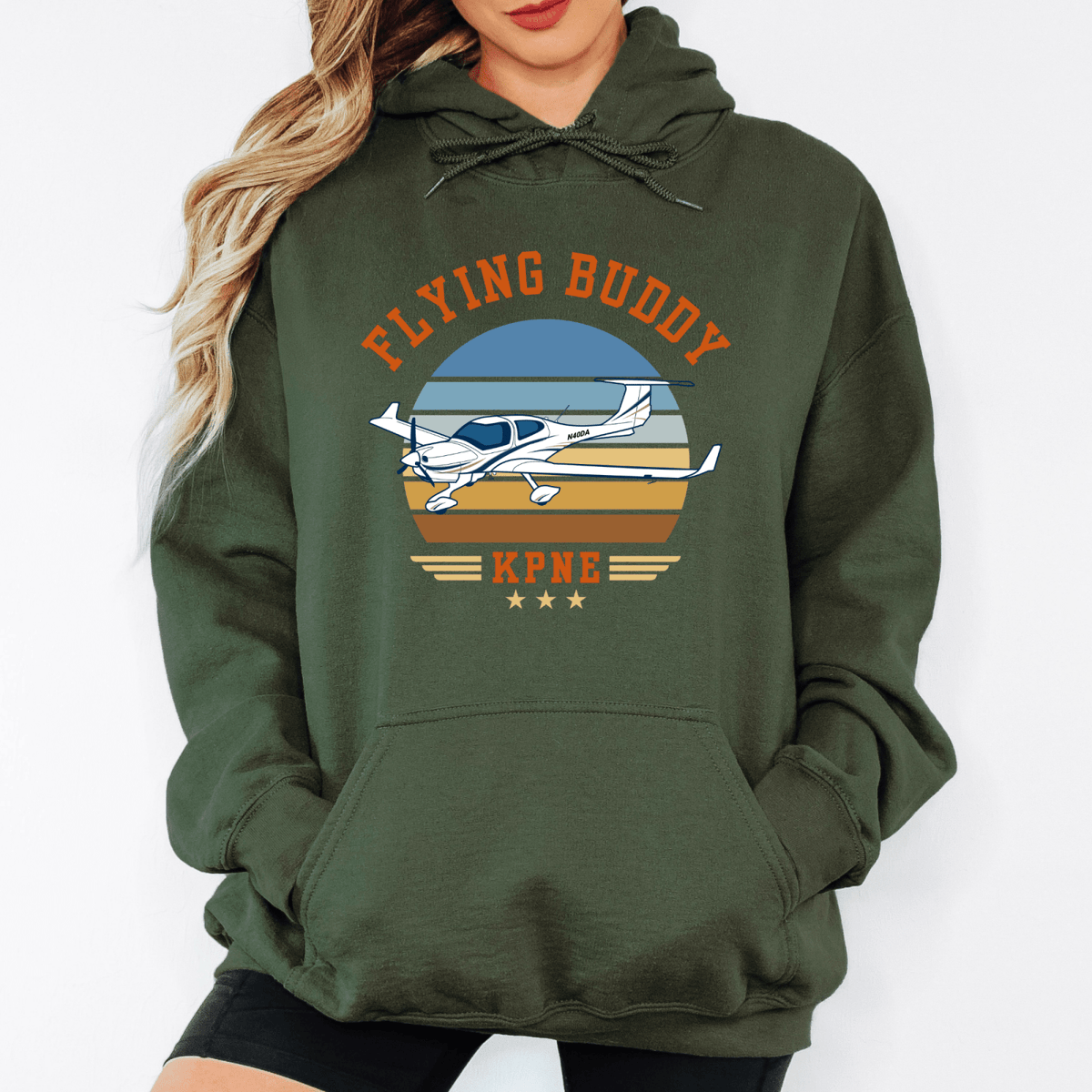 Personalized Flying Buddy Pilot Sweatshirt