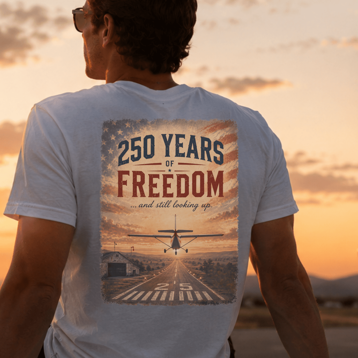 250th Anniversary Shirt | Freedom Aviation Tee | Patriotic Pilot Gift (250 Years)