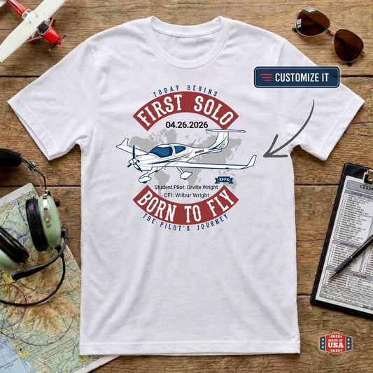 First Solo Pilot Tee (Personalized)