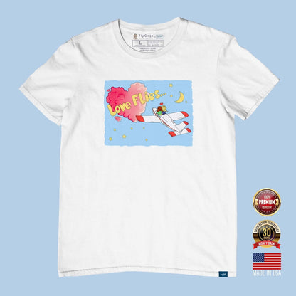 LOVE FLIES PREMIUM TEE THE PARODY HANGAR