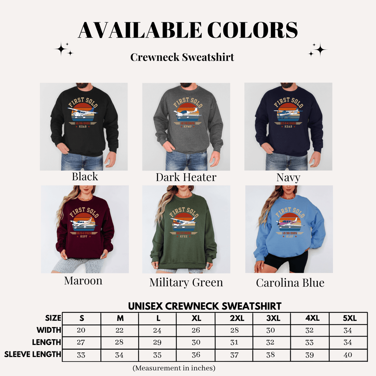 Personalized First Solo Flight Sweatshirt V2