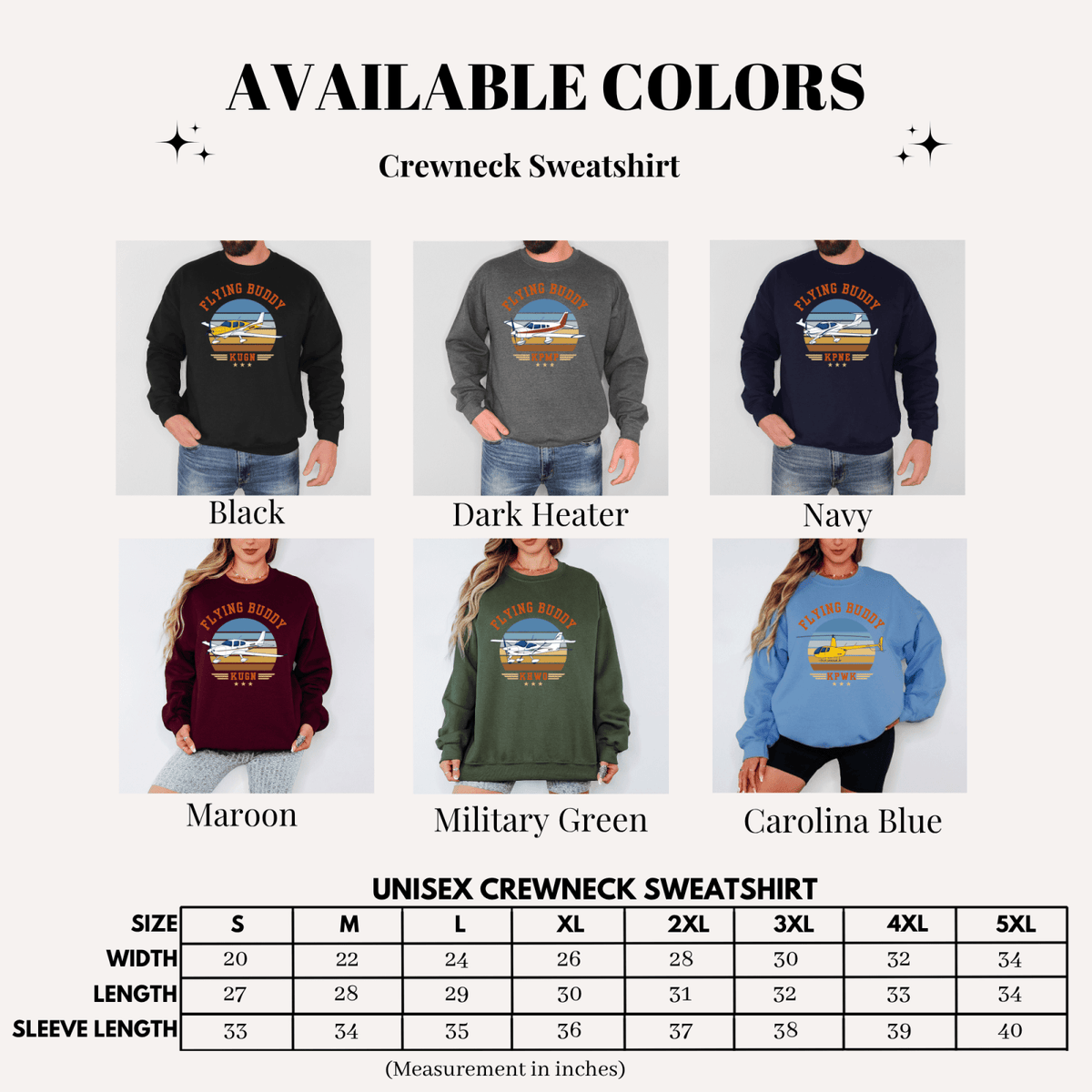 Personalized Flying Buddy Pilot Sweatshirt