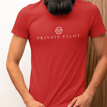 "PRIVATE PILOT" TEE, STD, THE PARODY HANGAR COLLECTION GENERAL AVIATION T-SHIRT FOR PILOT S / Red PILOT GIFT